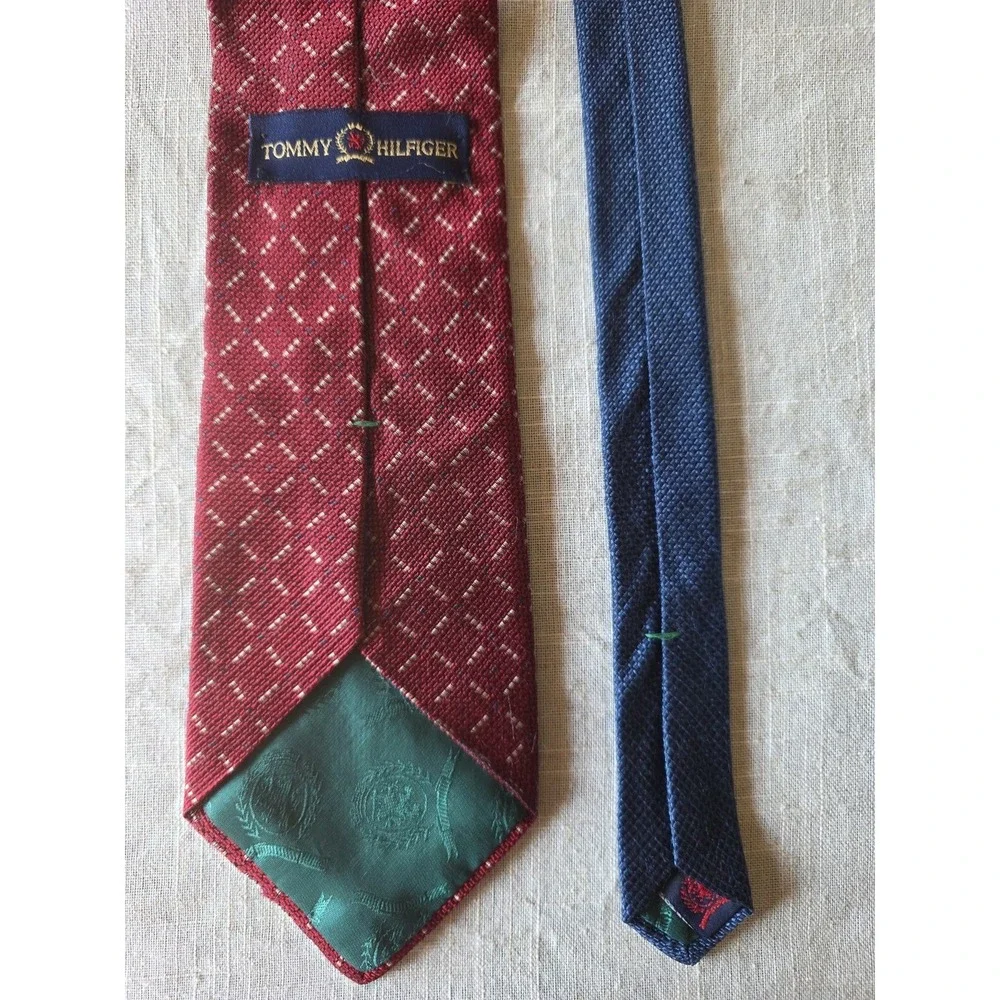 Tommy Hilfiger Men's Silk Tie Red Blue‎ 58